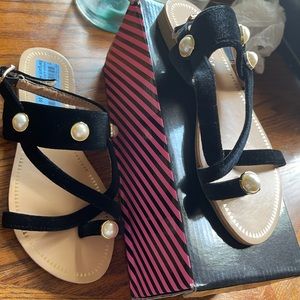 Black Suede Sandals , Dolly mix , Never Worn